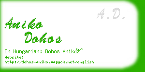 aniko dohos business card